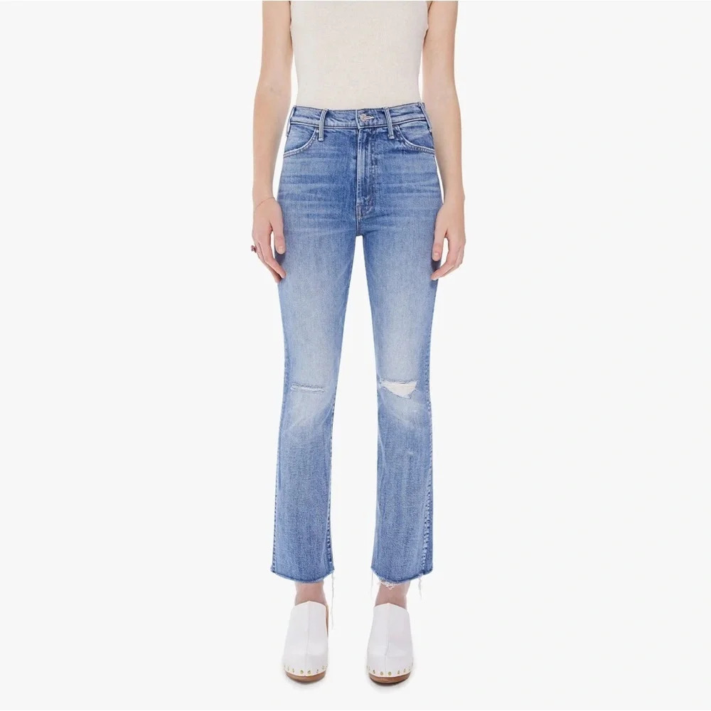 Mother Superior Denim The Hustler Ankle Fray Crashing Hard Jeans